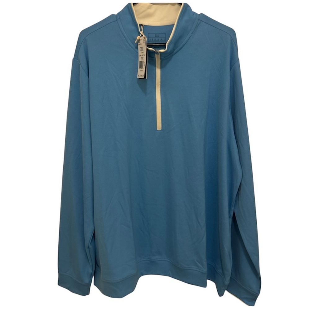 Adidas Blue Quarter Zip Golf Pullover XXL NEW